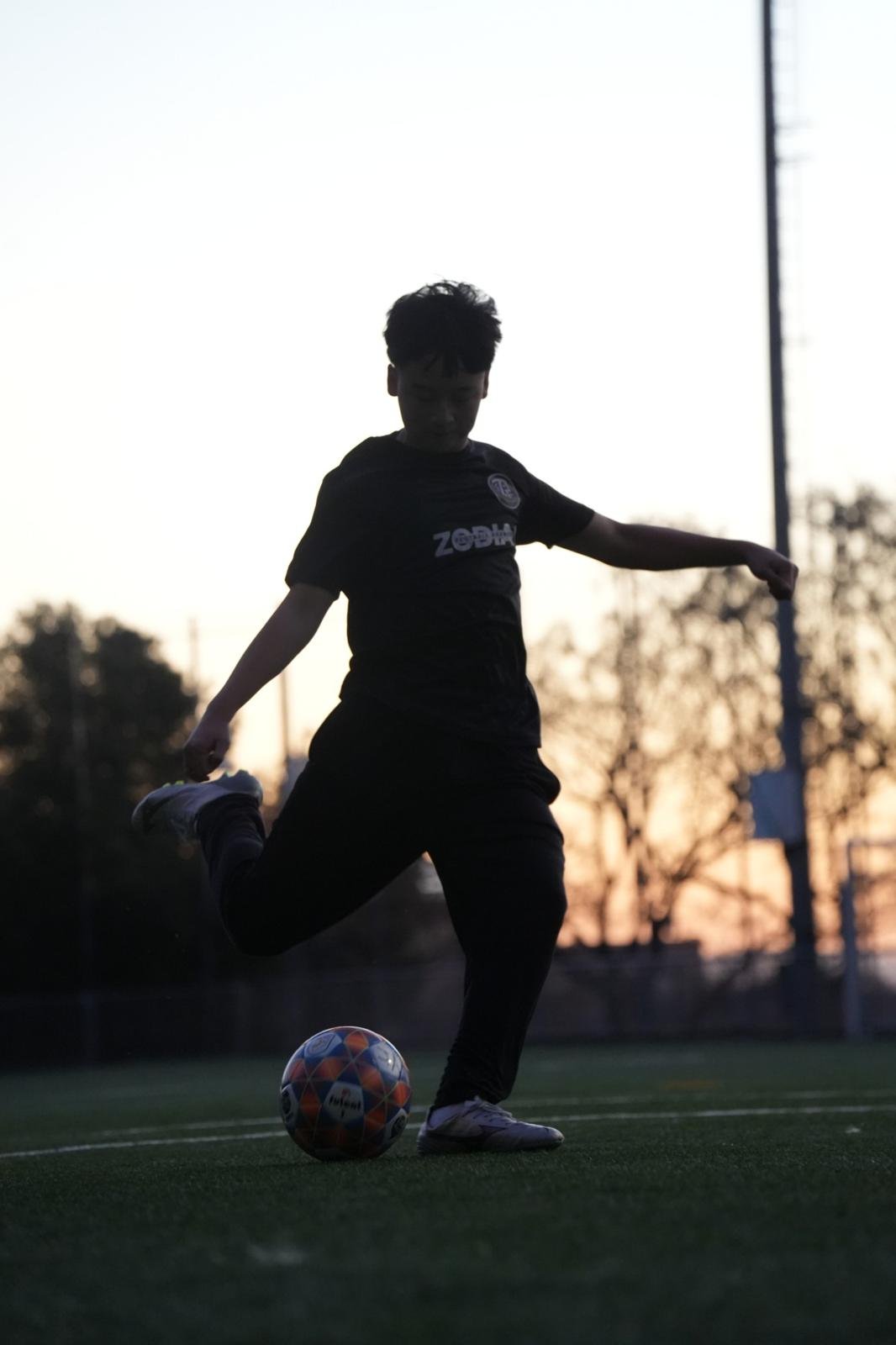 Zodiac Pro player training at sunset